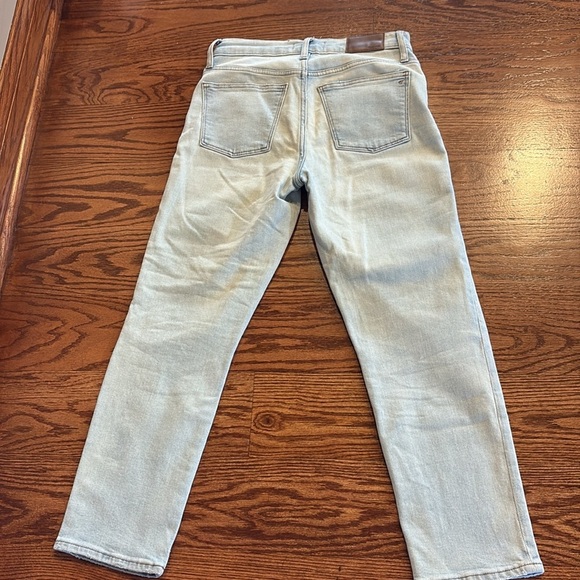 Madewell mid rise classic straight Light Wash Denim Jeans distressed size 25 - Picture 12 of 16
